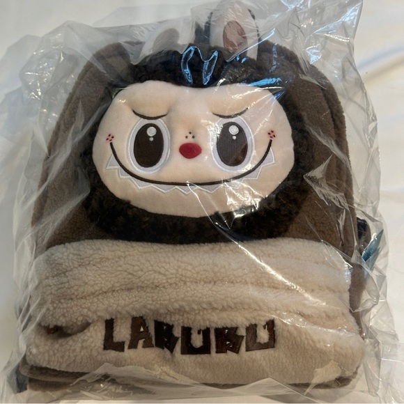 NWT Popmart Monsters Classic Bag - Labubu Berber Fleece Backpack - Picture 4 of 8